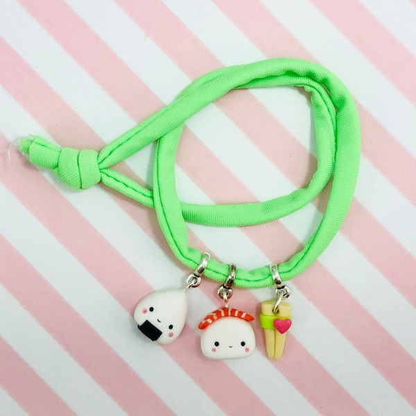 Kawaii sushi bracelet élastique cordon de lycra