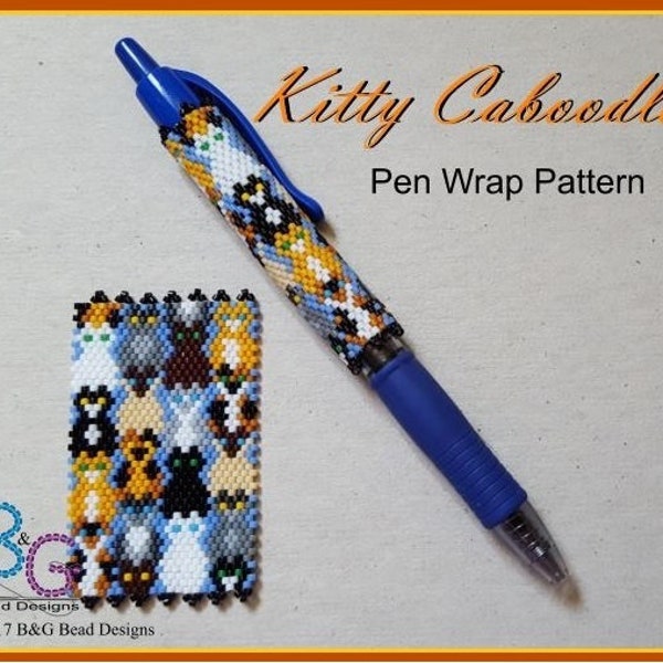 KITTY CABOODLE Peyote Pen Wrap Pattern