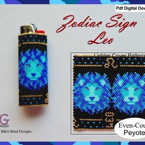 ZNAK ZODIAKU - LEW Wzór na zapalniczkę Peyote – pdf Pobieranie cyfrowe