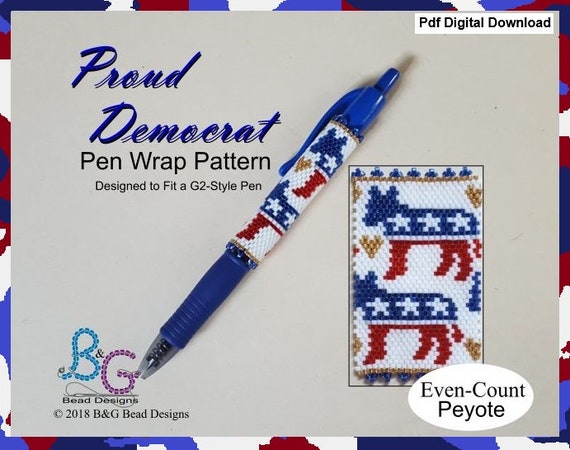 STARS Peyote Pen Wrap Pattern Pdf Digital Download 