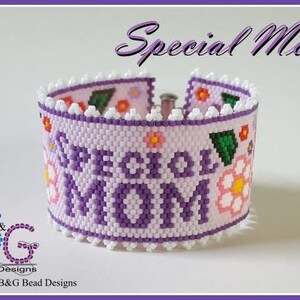 SPECIAL MOM Peyote Cuff Bracelet Pattern - Etsy