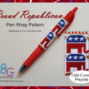 STOLT REPUBLIKAN Peyote Pen Wrap Mönster