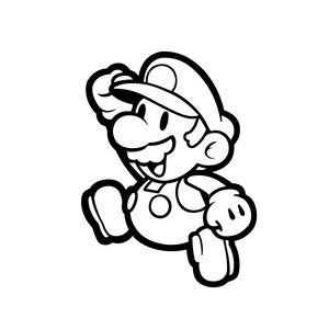 Super mario svg, paper mario, clipart, silhouette, cricut, dxf, ai, svg, eps image 1