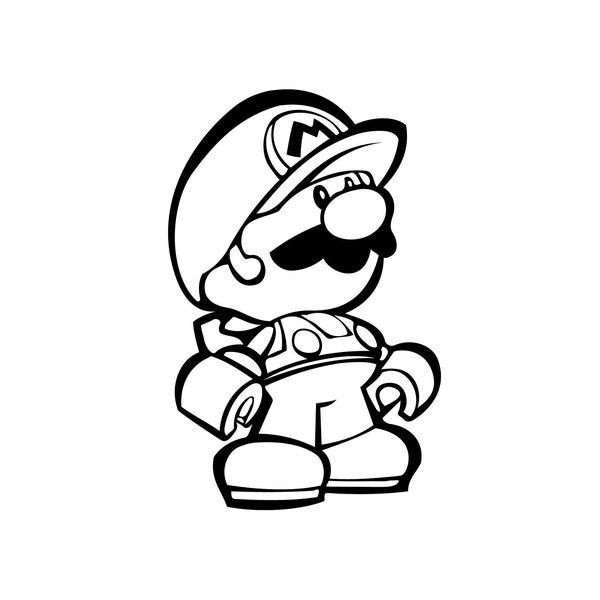 Super mario svg, mario toy, clipart, silhouette, cricut, dxf, ai, svg, eps