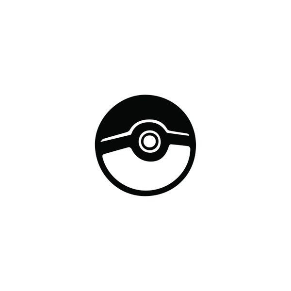 pokeball vector, imágenes prediseñadas, silueta, cricut, dxf, ai, svg, eps