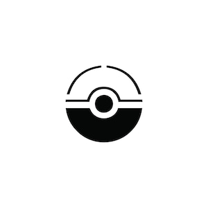 Pokeball Vektor, Pokeball-Symbol, Clipart, Silhouette, Cricut, Dxf, ai, Svg, Eps