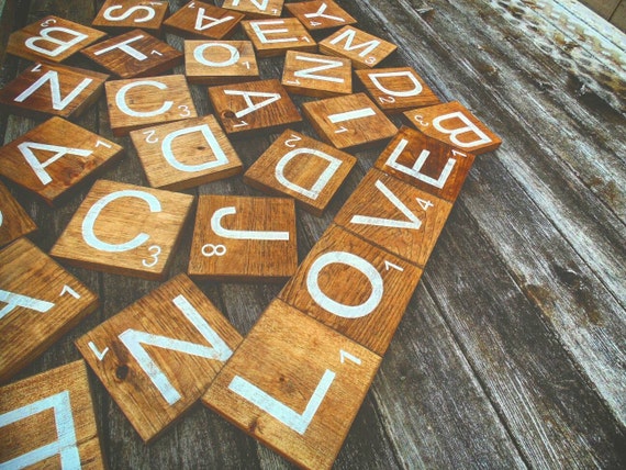 5.5x5.5 LARGE Wooden Scrabble Tiles/Letters