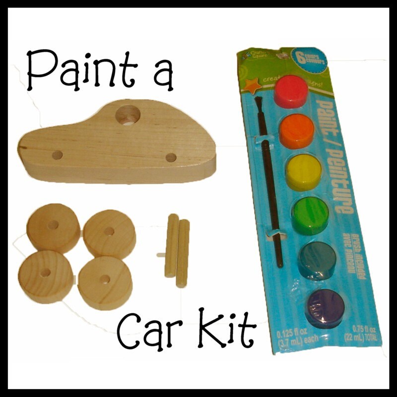 Paint a Car Kit Wooden Car Paint Kit Etsy