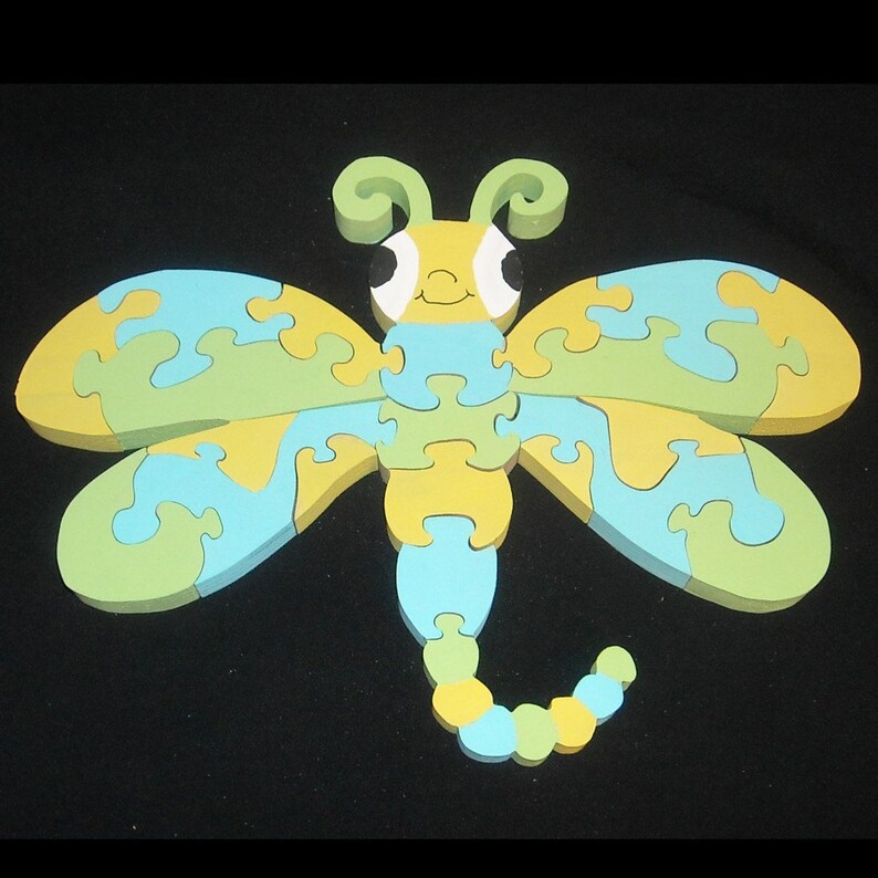 Whimsical Dragonfly Handcrafted Children's Wooden 3D Etsy