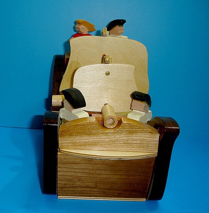 Ready To Ship Wooden Toy Pirate Ship Play Set Eco Friendly image 2