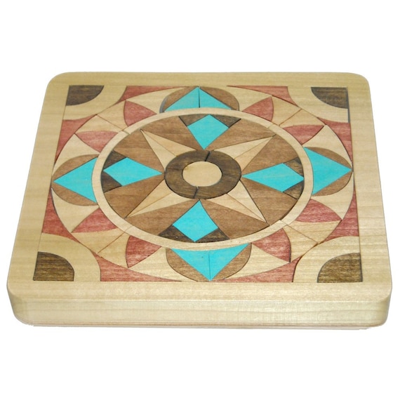 wooden mosaic puzzle