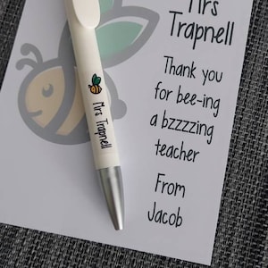 Personalised Name Teacher Pen Gift