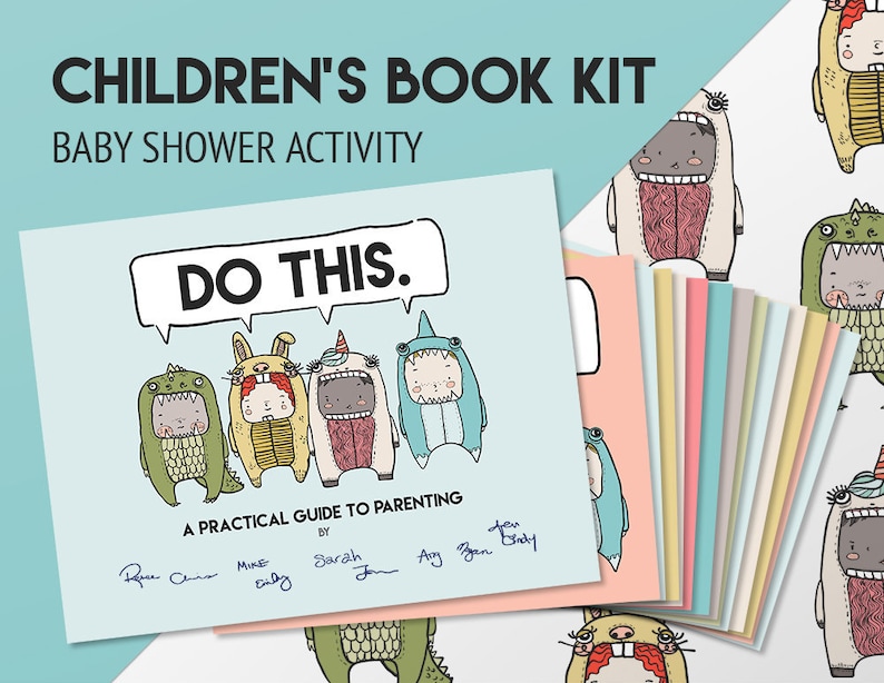 Do This Children's Book Kit Baby Shower Activity // Full Color image 1