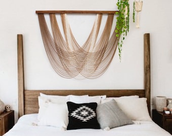 Dip Dye Macrame Wall Hanging, Macrame Headboard, Large Macrame Wall Hanging, Fiber Art, Fiber Art Wall Hanging, Ombre Macrame