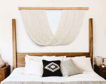 Large Macrame Wall Hanging, Macrame Headboard, Fiber Art Wall Hanging, Macrame Tapestry, Extra Large Macrame Wall Hanging, Macrame Swoop