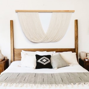 Large Macrame Wall Hanging, Macrame Headboard, Fiber Art Wall Hanging, Macrame Tapestry, Extra Large Macrame Wall Hanging, Macrame Swoop