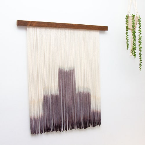 Dip shops Dye Wall Hanging, Fiber Art, Fiber Art Wall Hanging, Aztec Art, Geometric Wall Art, Macrame Wall Hanging, Ombre Macrame, Tapestry Boho