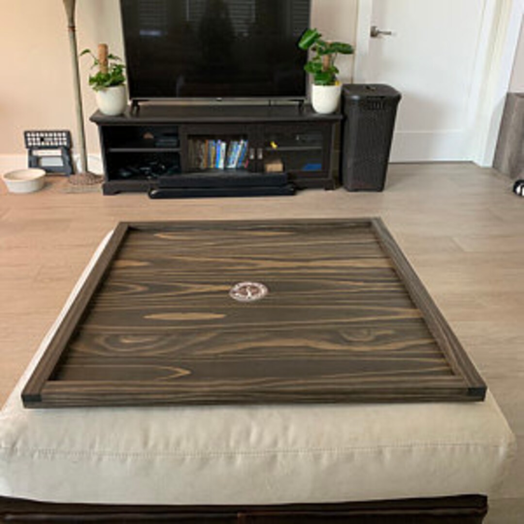 Square Ottoman Tray Table Top Ottoman Table Ottoman Table Etsy