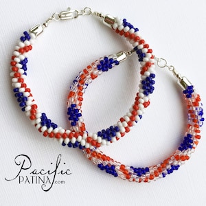 Union Jack UK Flag Kumihimo Pattern - Includes Kumihimo instructions, 3 ending techniques and pattern!