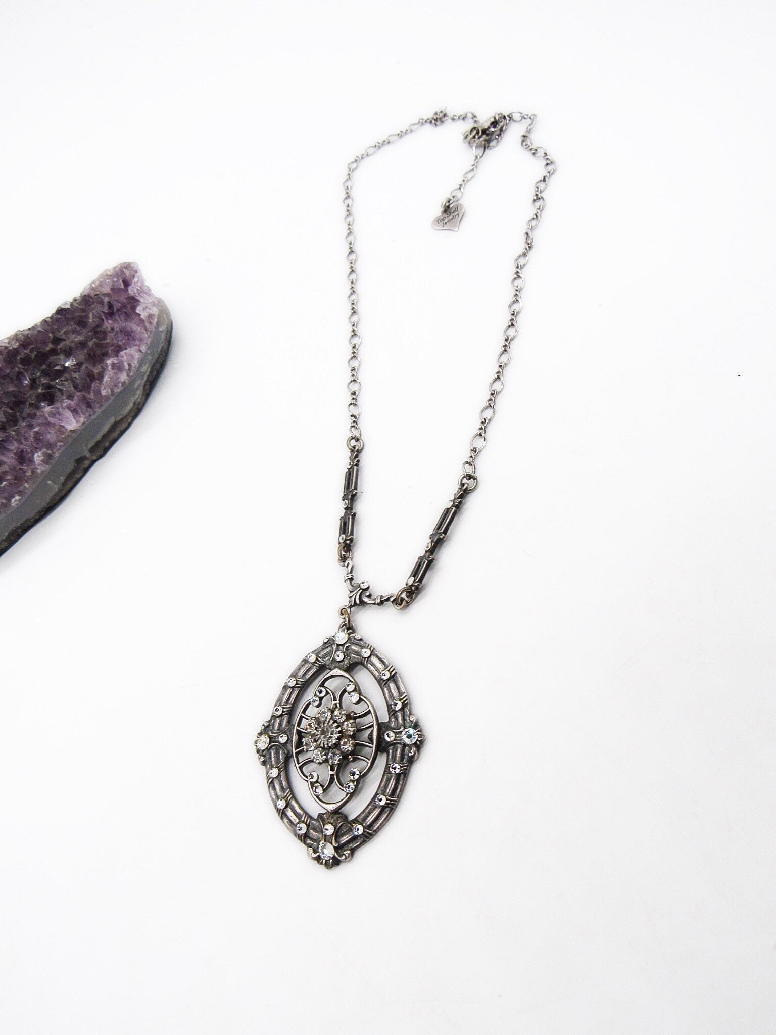 Top Shelf jewelry vintage 1980s Victorian revival antiqued silver tone