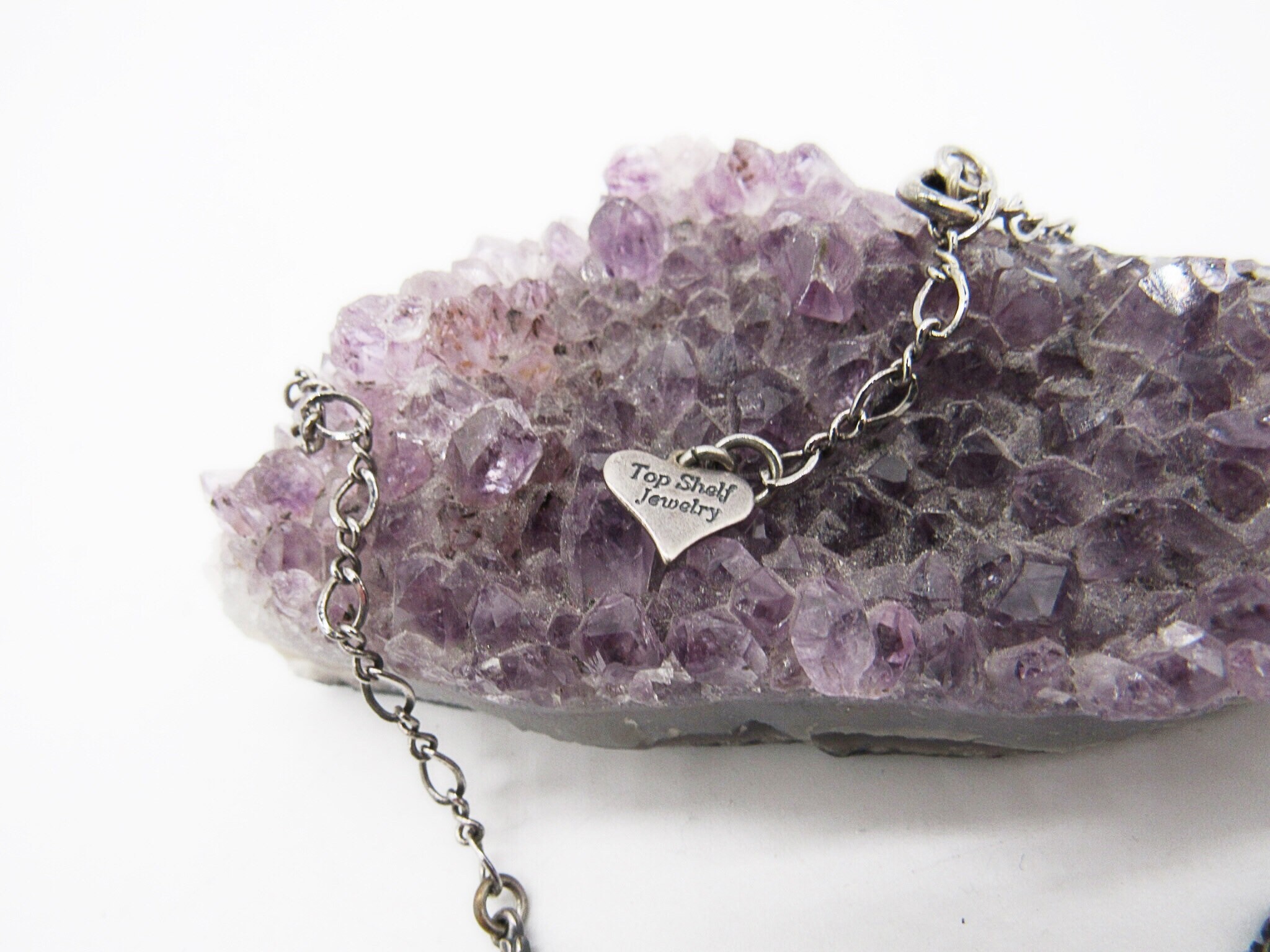 Top Shelf jewelry vintage 1980s Victorian revival antiqued silver tone