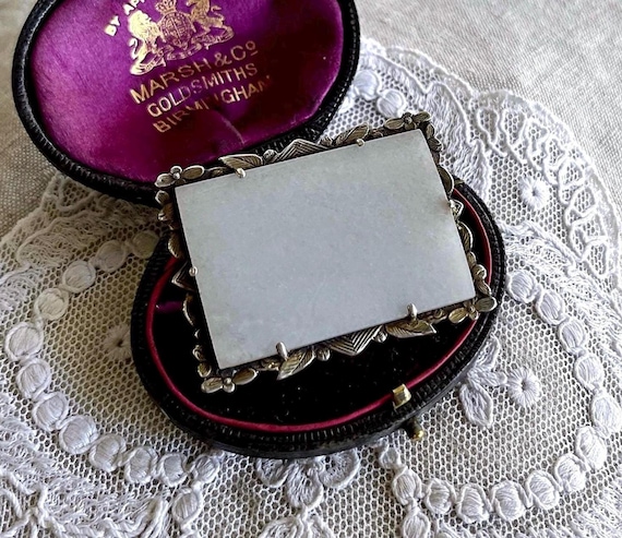 Rare Chinese Export SYCEE 800 Silver Milky Quartz decorative hallmarked Statement Brooch