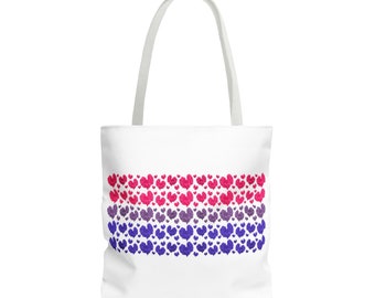 Bisexual Pride (LGBT) Hearts Tote Bag (AOP)