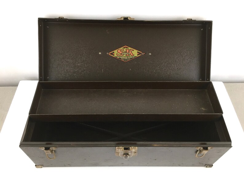 1930's SK Tools Steel Tool Box Industrial Art Deco Large Etsy