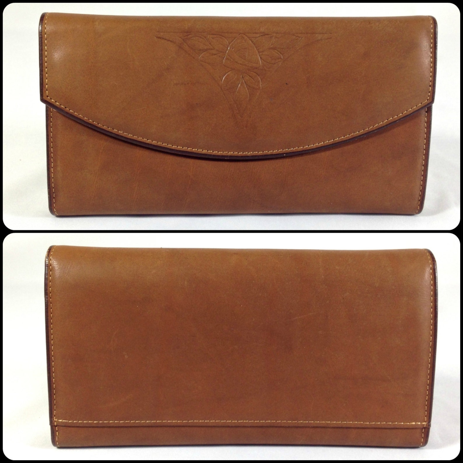 Vintage Rolfs Women's Checkbook Wallet Light Brown Cowhide Etsy
