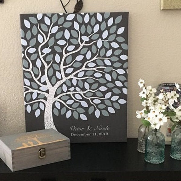 Guest Book Canvas Etsy