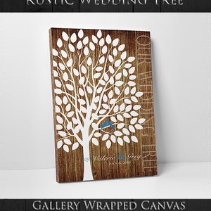 Rustic Wedding Guest Book Alternative Custom Guest Book Wedding Tree Guest Book Wedding Guestbook Alternative Wedding Guest Book image 2