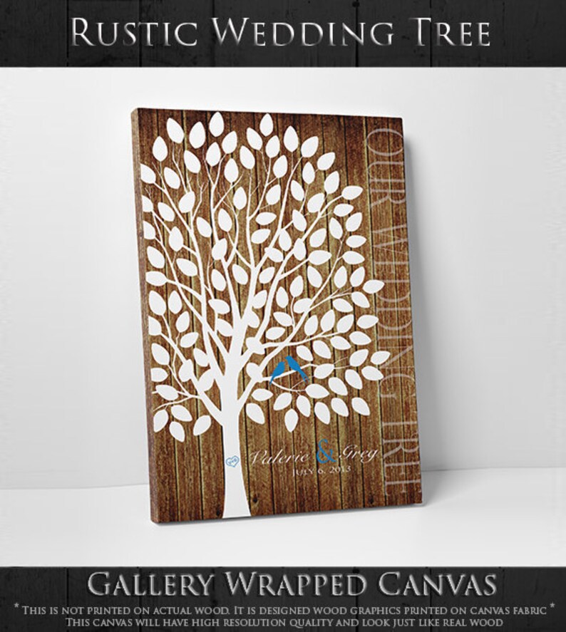 Rustic Wedding Guest Book Alternative Custom Guest Book Wedding Tree Guest Book Wedding Guestbook Alternative Wedding Guest Book image 2