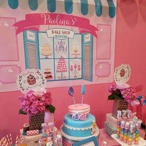 DORCEV 10x8ft Candy Store Backdrop for Girls Baby Shower 1st First Birthday Party Photography Background Sweet Candy Shop Dessert Cake Table Banner Wallpaper Newborn Baby Kids Photo Studio Props
