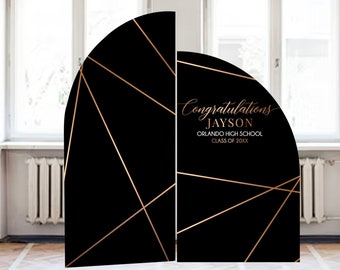 Graduation Large Arch Signs Arched Panel with easel Entrance Sign Foam Board Custom text, color, Light Weight Indoor use