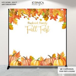 Personalized Fall Festival Photo Backdrop, Thanksgiving Harvest Banner