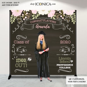 Graduation Party Photo Booth Backdrop Class of 2023  Virtual image 3