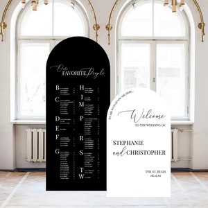 Arch Seating Chart Large Wedding Seating Chart Arched Panel with easel Entrance Sign Foam Board Custom text, color, Light Weight Indoor use