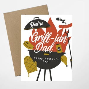 Sie sind Grill-ian! | Beste Griller Papa, lustige Vatertagskarte für den BBQ Dad, du bist der seltenste von allen, Grillmeister Sofort Download