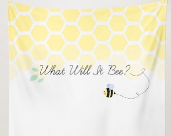 What Will It Bee Baby Shower Backdrop Etsy