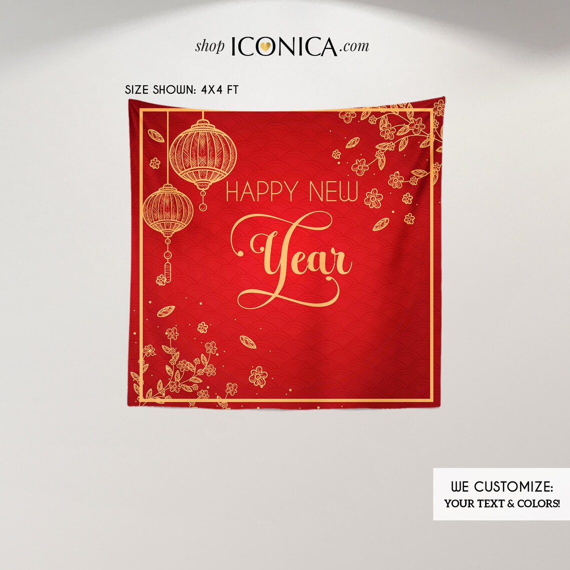Chinese new year backdrop Lunar new year backdrop Lantern | Etsy