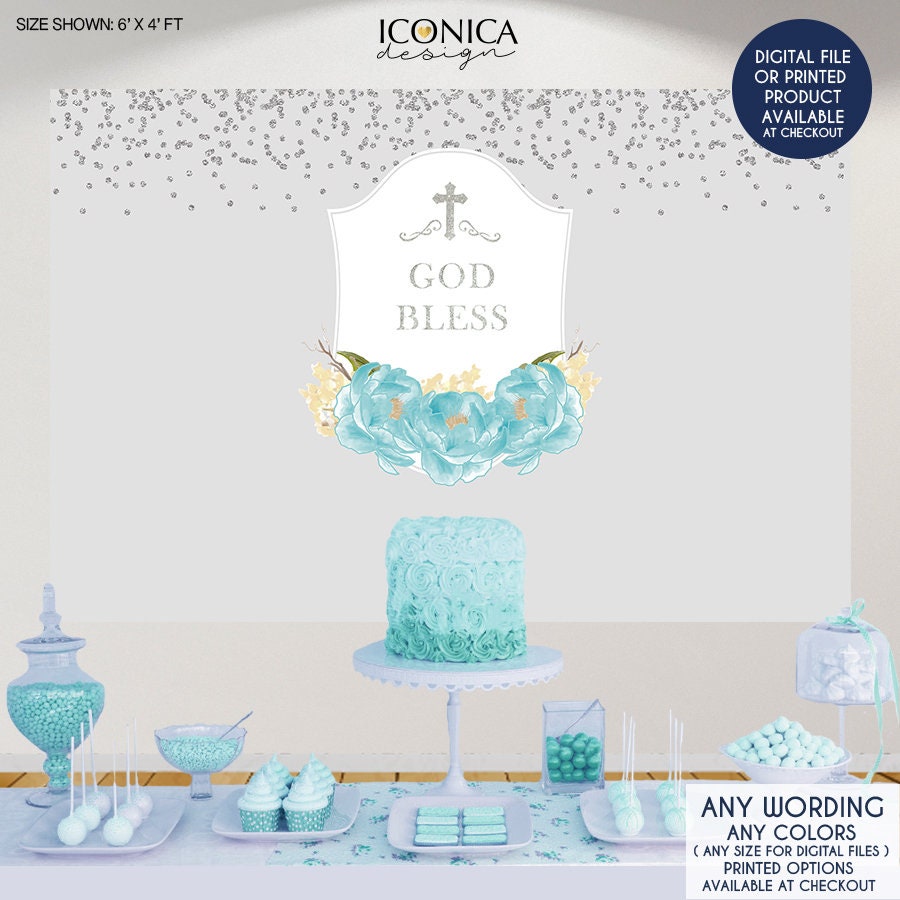 Girls First Communion Backdrop Girls Baptism Banner Pink | Etsy