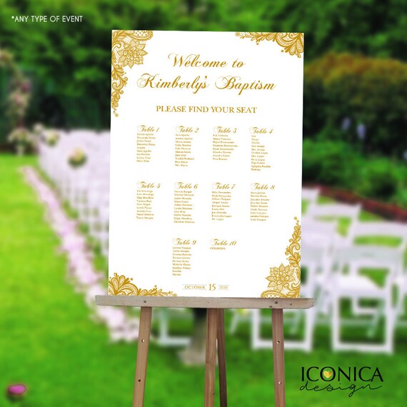 Baptism Seating Chart