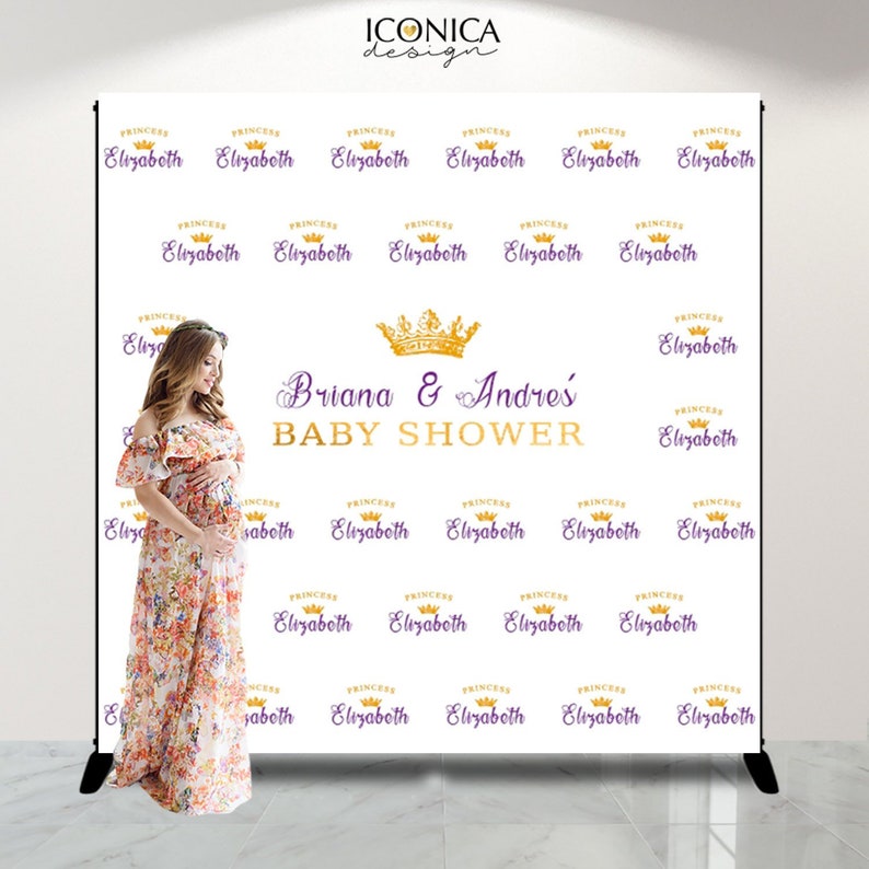 Baby Shower Photo Booth Backdrop Custom Step And Repeat Etsy