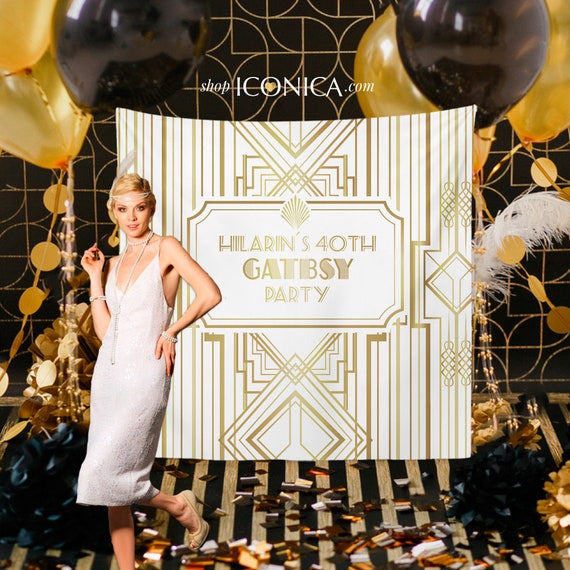 Roaring 20's Party Decor,personalized Great Gatsby Party Banner