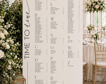 Wedding Seating Chart Sign, Large Foam Board Entrance Decor, Custom Text Colors