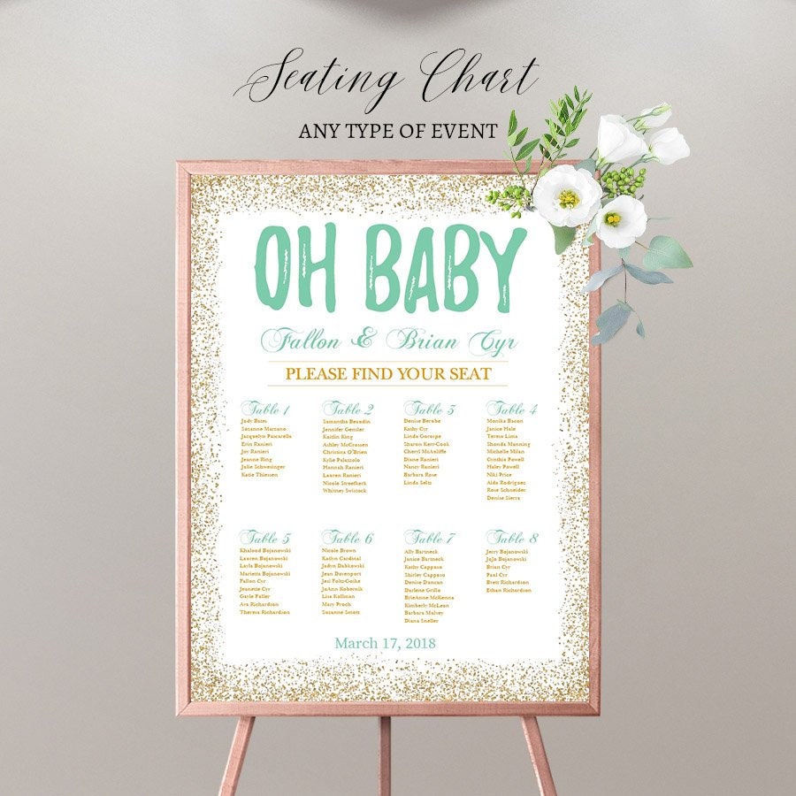 Baby Shower Seating Chart