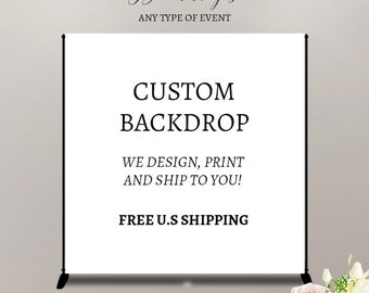 Custom Party Backdrop: Any Theme, Color (Digital or Printed)