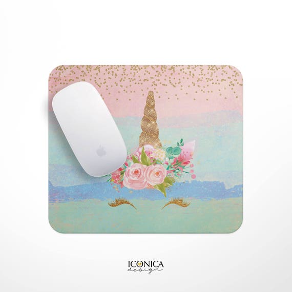 Unicorn Mouse Pad Office Decor Gift Desk Unicorn Mouse Pad Office Decor Gift Desk Magical Accessories Personalized Mp0006