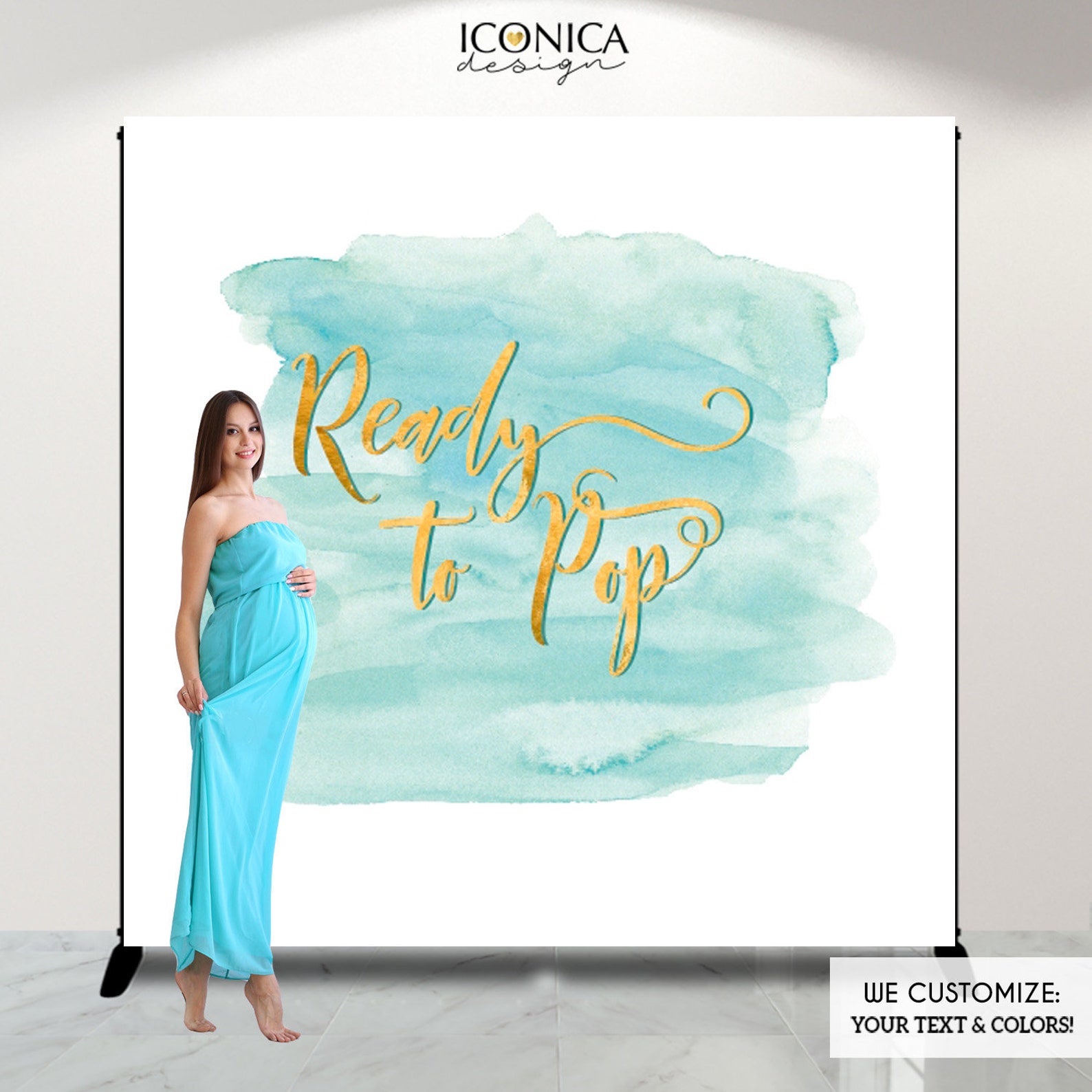 Baby Shower Decorations Mint Green Baby Shower Decor Ready Etsy