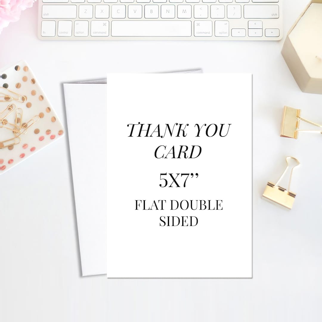 Custom Thank You Card, Double Sided, Any Event (digital File) - Etsy